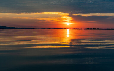 The Great Russian Volga River and its banks.
