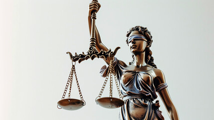 justice and fairness, Depicting the blindfolded goddess of justice holding balanced scales, symbolizes the impartiality and equality of the legal system & convey the ideals of justice and integrity