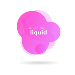 Speech bubble with text, Liquid banner