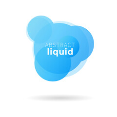 Liquid banner, colorful fluid and wave badges background	