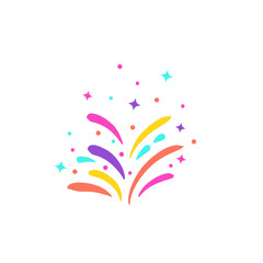 Colorful confetti. Bright holiday firework