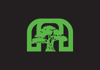 Letter A Tree Logo | Tree logos, Lettering, Typographic logo, tree and A logo, leaf and alphabet logo.