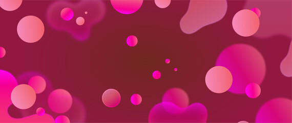 Pink background with bubbles