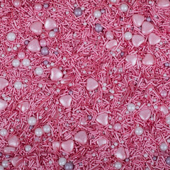Colorful and bright cake decorations, in powder and granule form, can also be used as a colorful...