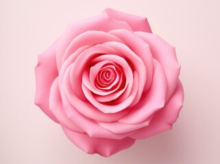 A vibrant close up of a pink rose captured against a pink background, showcasing the intricate details of the flower.