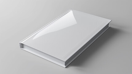 Empty White Book Cover Mockup Template. Simple clear background. - obrazy, fototapety, plakaty