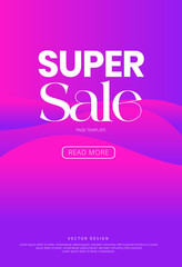illustration of a background with text, Super sale banner