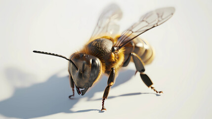 bee on white background