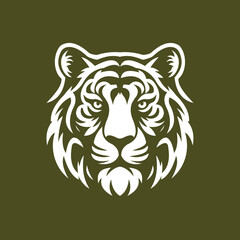 Simple vector of tiger head