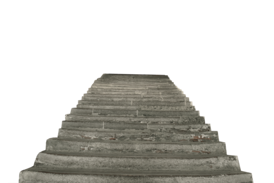 old stone staircase to the sky isolated png	
