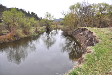 Spring landscape with a river