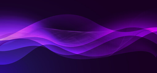 Abstract purple background with waves