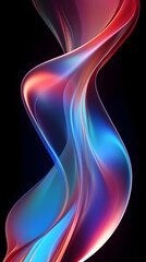  Abstract Iridescent Neon Wave Background