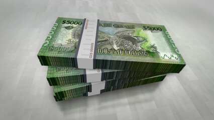 Guyana dollar money banknotes pack 3d illustration