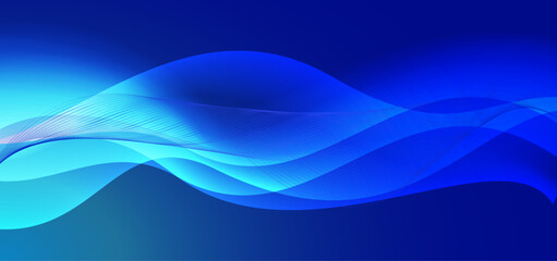 Abstract blue wave background