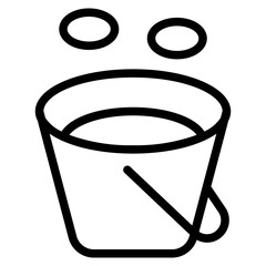 bucket line icon