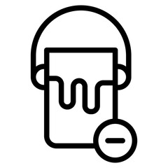 bucket line icon