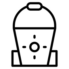 bucket line icon