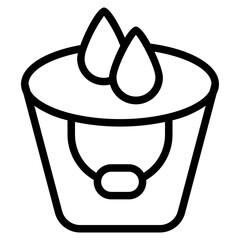 bucket line icon