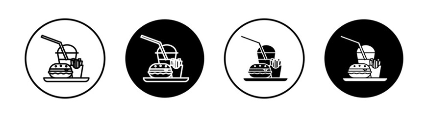 Fast Food flat line icon set. Fast Food Thin line illustration vector