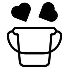 bucket dualtone icon