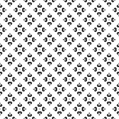 Black seamless abstract pattern. Overlay for background and backdrop. Ornamental design. PNG graphic illustration with transparent background.