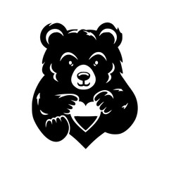 valentine clipart, cute love bear, cute bear, clipart, png, svg, jpg, eps, panda, bear, animal, cartoon, baby, illustration, vector, cute, fun, zoo, character, china, smile, mammal, bamboo, wildlife, 