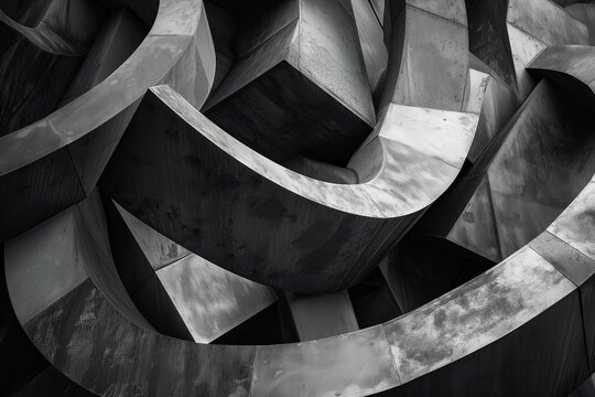 Abstract metal forms background. elegant futuristic design graphics metallic waves