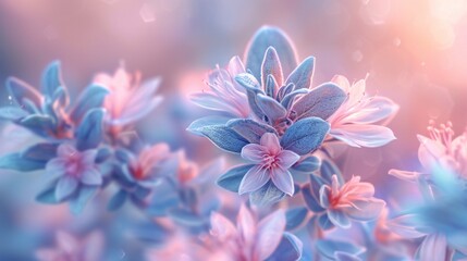 Dreamy Petals: Rosmarinus blooms sway in gentle breezes, their wavy petals exuding serenity.
