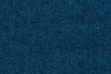 Dark blue cotton twill fabric pattern close up as background