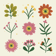 Garden Glee: Whimsical Flowers Celebrating Among Branches