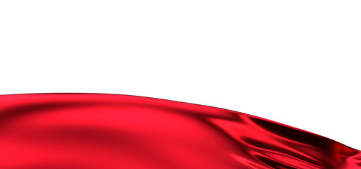 Obraz premium Waving satin cloth isolated on transparent background