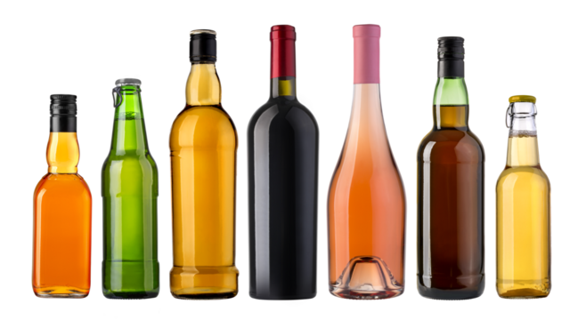 Set of diffrent bottles