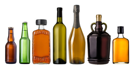 Set of diffrent bottles