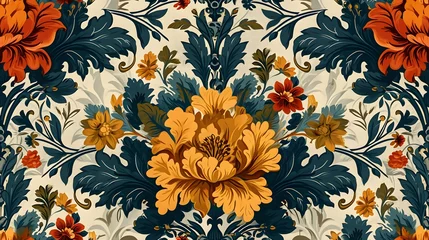 Fototapete classic golden pattern with ornate seamless pattern © Sagar