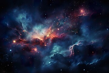 minimalistic design Colorful space galaxy cloud nebula