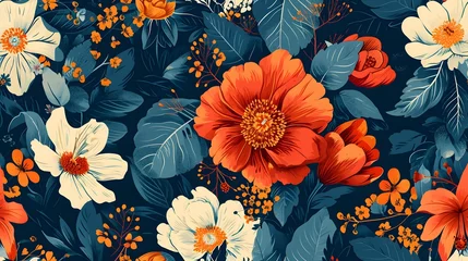 Fotobehang Intricate Floral seamless pattern © Sagar