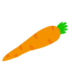 Carrot Vegetables Cartoon Vector Illustration