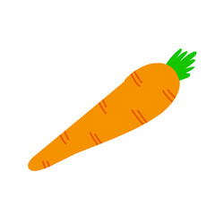Carrot Vegetables Cartoon Vector Illustration