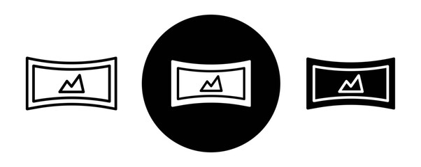 Immersive outline icon collection or set. Immersive Thin vector line art