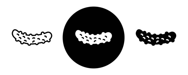 Sea cucumber outline icon collection or set. Sea cucumber Thin vector line art