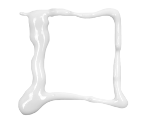 White cosmetic cream in shape square isolated on white