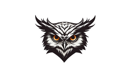 Owl Modern realistic logo, isolated