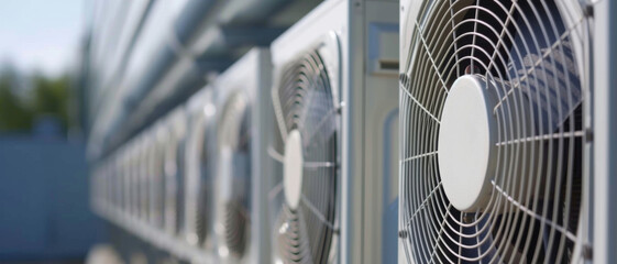 Industrial air conditioning units stand in a row, a testament to technology's role in climate control