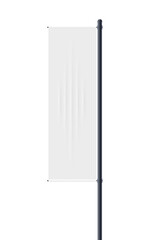 realistic blank advertising flag mock up isolated. Vector illustration