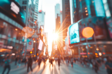 City Rhythm, Sunlight, Skyscrapers, and Street Scenes