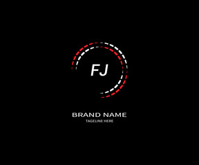Fototapeta na wymiar FJ letter logo Design. Unique attractive creative modern initial FJ initial based letter icon logo