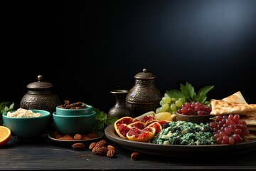minimalistic design Ramadan Iftar food