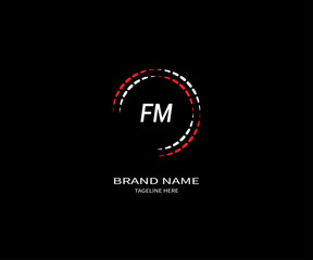 Fototapeta na wymiar FM letter logo Design. Unique attractive creative modern initial FM initial based letter icon logo