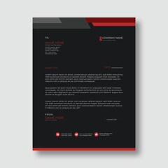 modern corporate letterhead template design, letterhead design